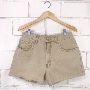 High waisted stretch jean shorts